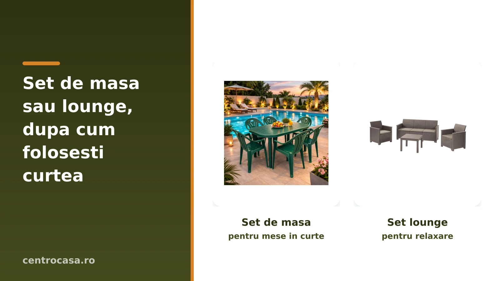 Set de masa sau set lounge, dupa cum folosesti curtea