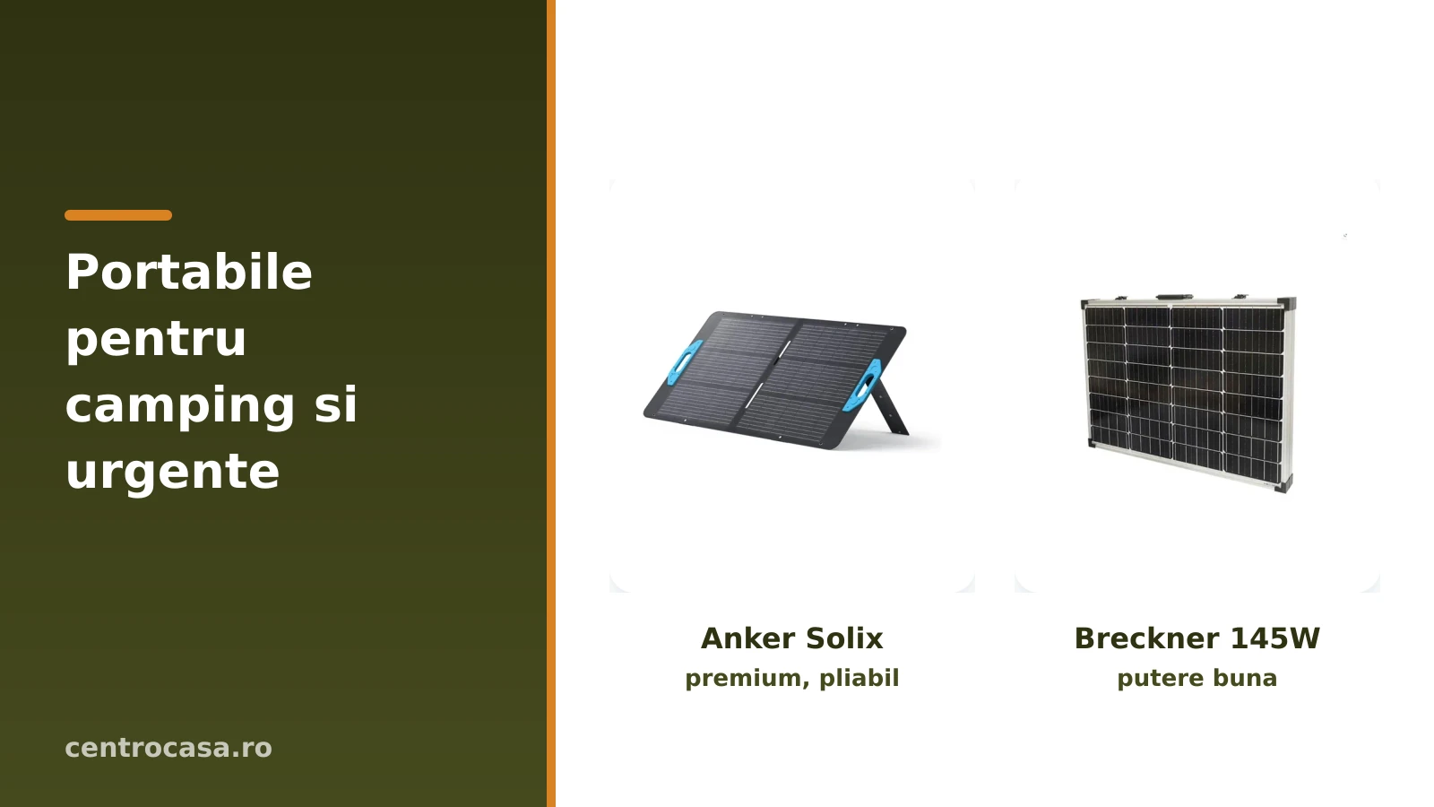 Panouri solare portabile Anker si Breckner pentru camping