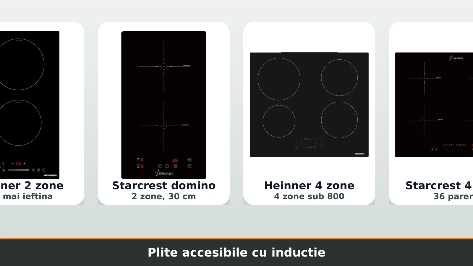 Plite accesibile cu inductie: Heinner, Starcrest