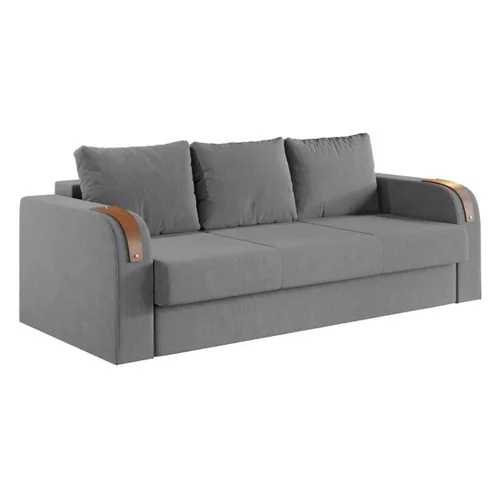 Canapea Morelia, extensibila, lada depozitare, stofa, 210 x 93 x 85 cm, Gri Deschis