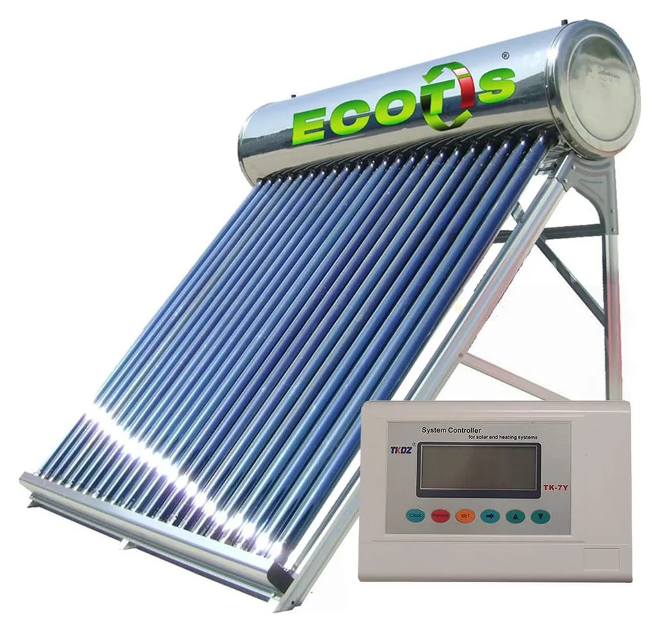 Ecotis presurizat, 100 l, 10 tuburi heat pipe, cu automatizare