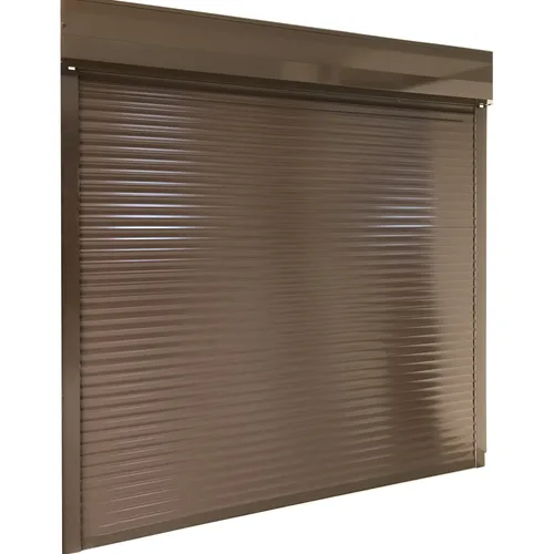 Usa de garaj tip rulou, aluminiu, electrica, Maro 8019 L3000x2200H, lamela 55 mm